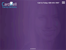 Tablet Screenshot of cardwellfamilydentistry.com